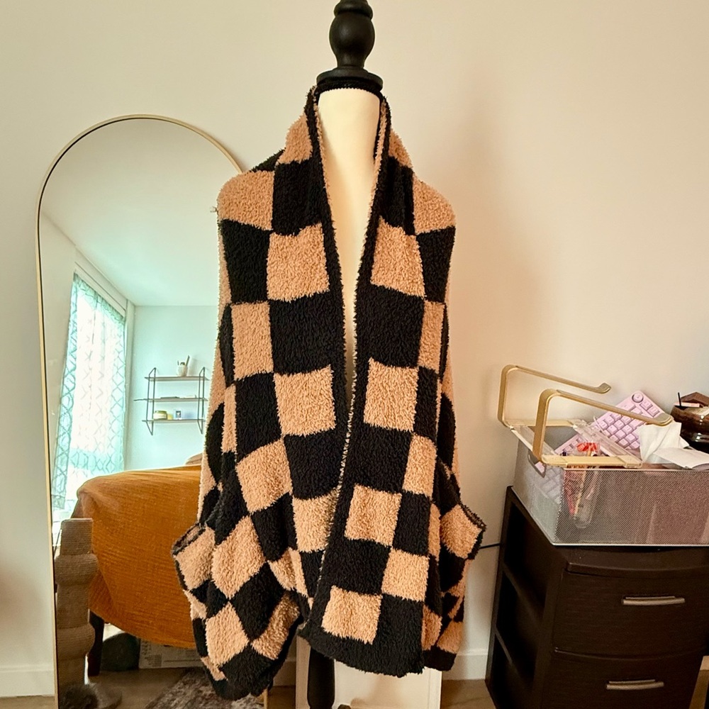 Love, Mario Black and Tan Cozy Cardigan